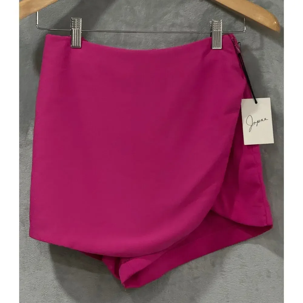 Skort Hot Pink Wrap Mini Skirt Shorts Barbiecore Pickleball Tennis NWT Size S